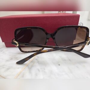 Authentic Cartier Women's Brown Tortoise Sunglasses Model Ct0219s